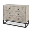 Genevieve I 39L x 16W Light Brown Fir Veneer 3 Drawer Accent Cabinet by Mercana at Eve Furniture