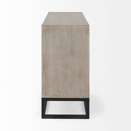 Genevieve I Light Brown Fir Veneer 3 Drawer Accent Cabinet by Mercana at Eve Furniture