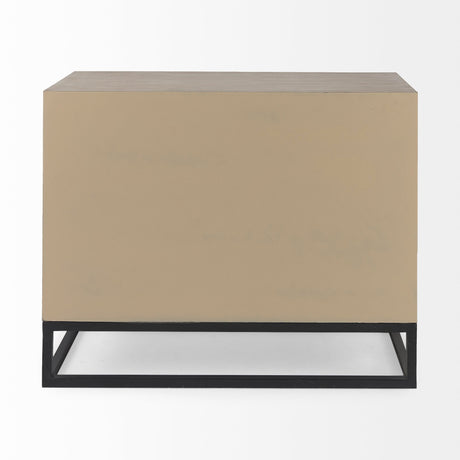 Genevieve I Light Brown Fir Veneer 3 Drawer Accent Cabinet by Mercana at Eve Furniture