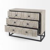 Genevieve I Light Brown Fir Veneer 3 Drawer Accent Cabinet by Mercana at Eve Furniture