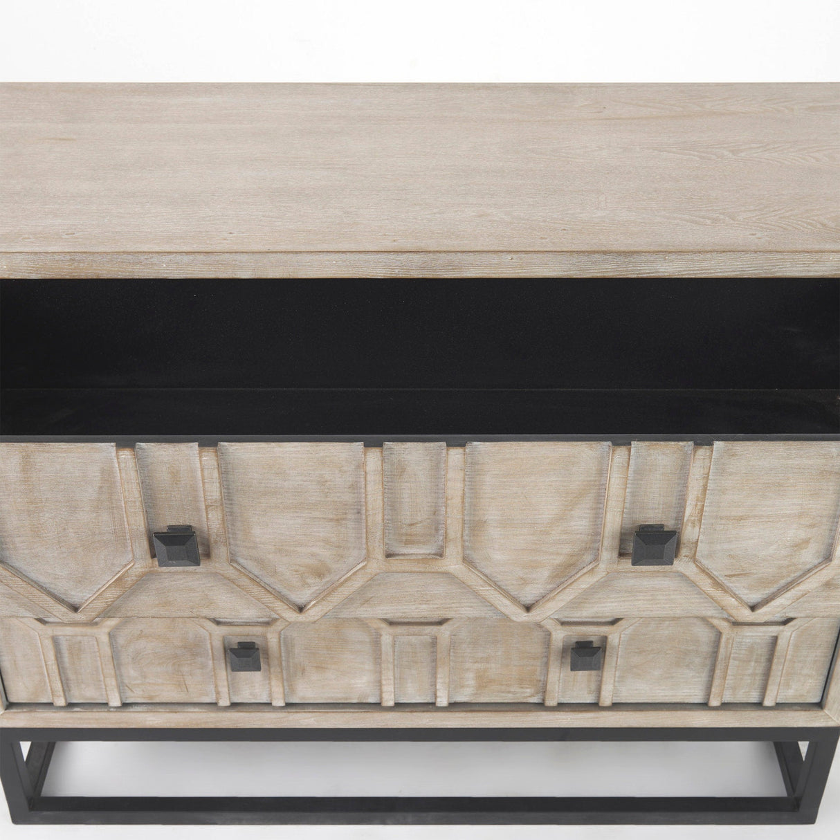 Genevieve I Light Brown Fir Veneer 3 Drawer Accent Cabinet by Mercana at Eve Furniture