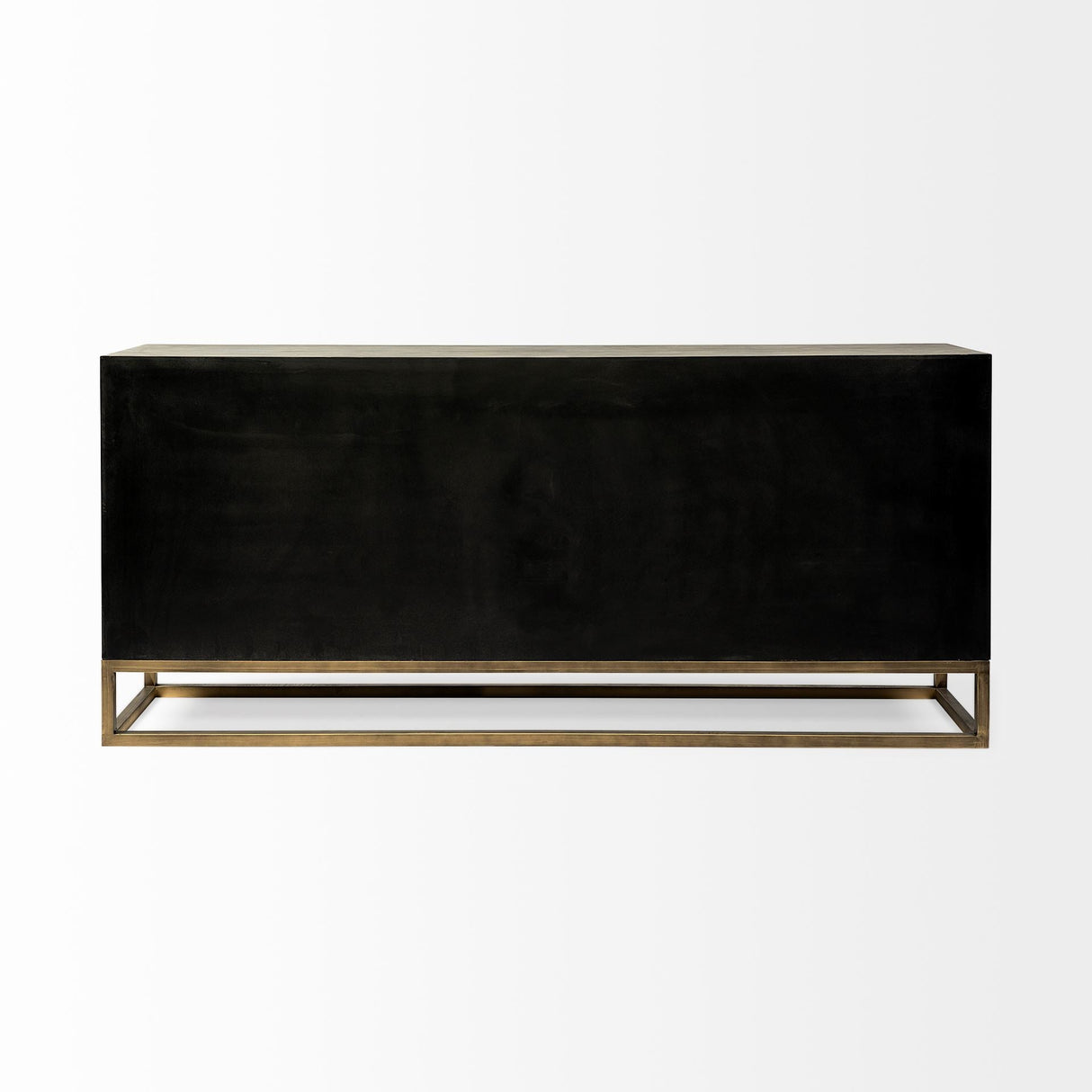 Genevieve II Gray Fir Veneer W/Gold Metal Frame Base 9 Drawer Sideboard by Mercana at Eve Furniture