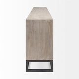 Genevieve II Light Brown Fir Veneer 9 Drawer Sideboard by Mercana at Eve Furniture