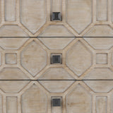 Genevieve II Light Brown Fir Veneer 9 Drawer Sideboard by Mercana at Eve Furniture