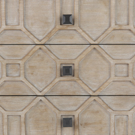 Genevieve II Light Brown Fir Veneer 9 Drawer Sideboard by Mercana at Eve Furniture