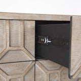 Genevieve II Light Brown Fir Veneer 9 Drawer Sideboard by Mercana at Eve Furniture