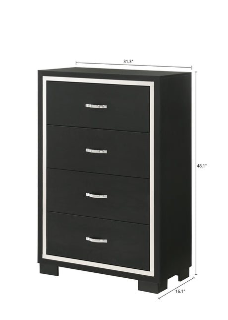 Gennro Black Chest by Crown Mark at Eve Furniture