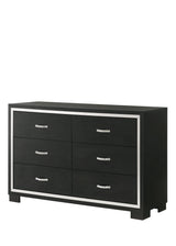Gennro Black Corduroy Upholstered Panel Bedroom Set by Crown Mark at Eve Furniture