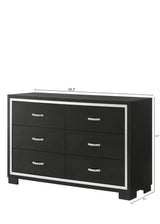 Gennro Black Corduroy Upholstered Panel Bedroom Set by Crown Mark at Eve Furniture