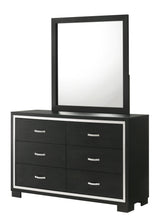 Gennro Black Dresser Mirror by Crown Mark at Eve Furniture
