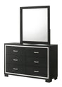 Gennro Black Dresser Mirror by Crown Mark at Eve Furniture