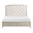 Genoa Light Oak California King Platform Bed with Footboard Storage by Homelegance at Eve Furniture