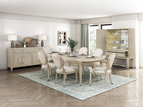 Genoa Light Oak Extendable Dining Table by Homelegance at Eve Furniture