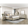 Genoa Light Oak Upholstered Storage Platform Bedroom Set by Homelegance at Eve Furniture