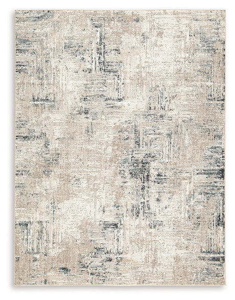 Gentor Blue/Ivory 5' x 7' Rug by Ashley at Eve Furniture