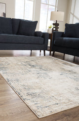 Gentor Blue/Ivory 5' x 7' Rug by Ashley at Eve Furniture