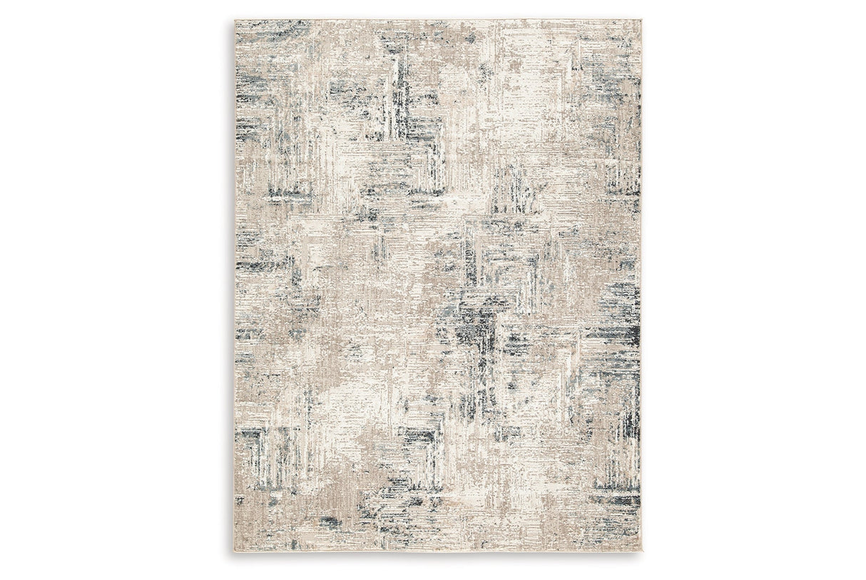 Gentor Blue/Ivory 5' x 7' Rug by Ashley at Eve Furniture