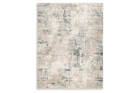 Gentor Blue/Ivory 5' x 7' Rug by Ashley at Eve Furniture