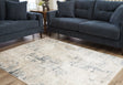 Gentor Blue/Ivory 5' x 7' Rug by Ashley at Eve Furniture