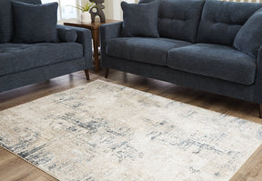 Gentor Blue/Ivory 5' x 7' Rug by Ashley at Eve Furniture