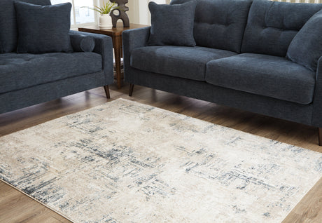 Gentor Blue/Ivory 5' x 7' Rug by Ashley at Eve Furniture