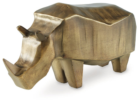 Gentwell Antique Gold Finish Sculpture by Ashley at Eve Furniture