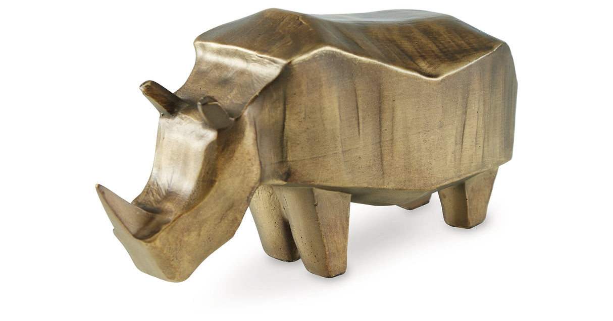 Gentwell Antique Gold Finish Sculpture by Ashley at Eve Furniture