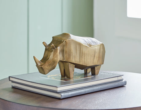 Gentwell Antique Gold Finish Sculpture by Ashley at Eve Furniture