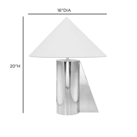 Geo Angled Chrome Table Lamp by TOV Furniture at Eve Furniture