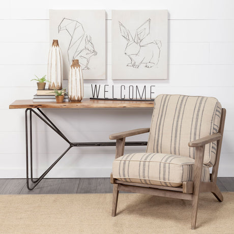 Geo Bunny by Mercana Studio a Hand Embellished Textured Canvas by Mercana at Eve Furniture