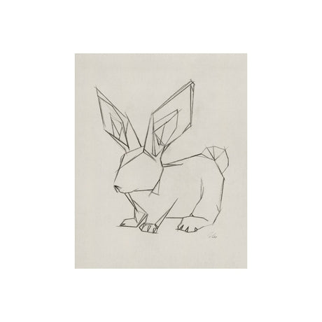 Geo Bunny by Mercana Studio a Hand Embellished Textured Canvas by Mercana at Eve Furniture