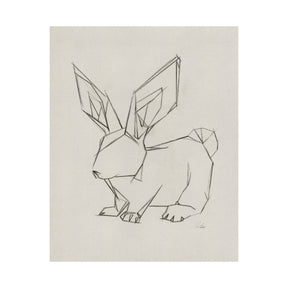 Geo Bunny by Mercana Studio a Hand Embellished Textured Canvas by Mercana at Eve Furniture
