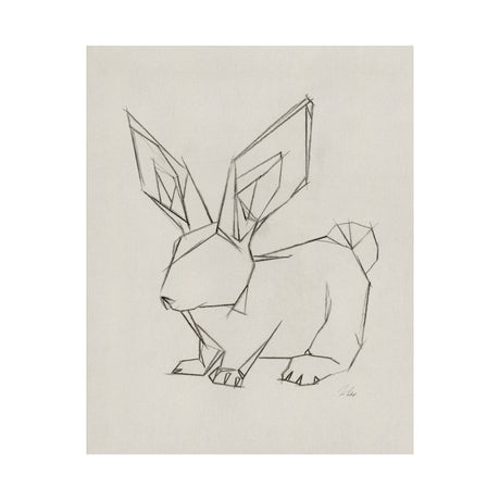 Geo Bunny by Mercana Studio a Hand Embellished Textured Canvas by Mercana at Eve Furniture