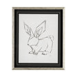 Geo Bunny by Mercana Studio a Hand Embellished Textured Framed Art Print Matted under Glass by Mercana at Eve Furniture