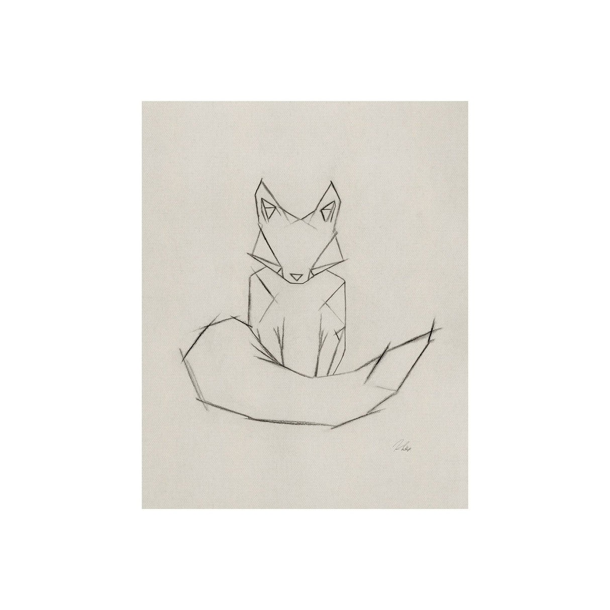 Geo Fox by Mercana Studio a Hand Embellished Textured Canvas by Mercana at Eve Furniture