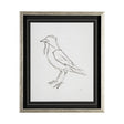 Geo Robin by Mercana Studio a Hand Embellished Textured Framed Art Print Matted under Glass by Mercana at Eve Furniture
