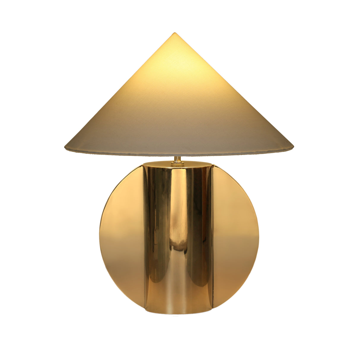 Geo Semi-Circled Chrome Table Lamp by TOV Furniture at Eve Furniture