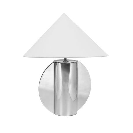 Geo Semi-Circled Chrome Table Lamp by TOV Furniture at Eve Furniture