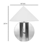 Geo Semi-Circled Chrome Table Lamp by TOV Furniture at Eve Furniture