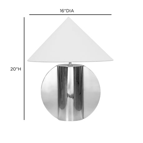 Geo Semi-Circled Chrome Table Lamp by TOV Furniture at Eve Furniture