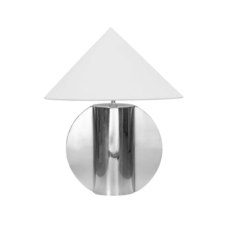 Geo Semi-Circled Chrome Table Lamp by TOV Furniture at Eve Furniture