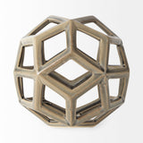 Geom 7.1L x 7.1W x 7.1H Tan Ceramic Geometric Object by Mercana at Eve Furniture