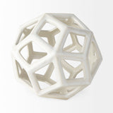 Geom White Ceramic Geometric Object by Mercana at Eve Furniture