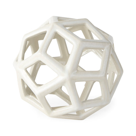 Geom White Ceramic Geometric Object by Mercana at Eve Furniture