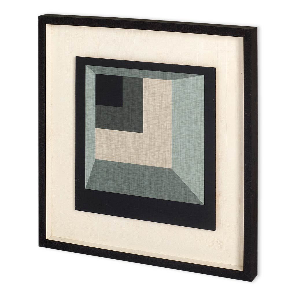 Geometric Perspective I by June Vess a Hand Embellished Textured Framed Decograph Art Print by Mercana at Eve Furniture