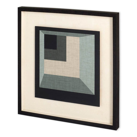 Geometric Perspective I by June Vess a Hand Embellished Textured Framed Decograph Art Print by Mercana at Eve Furniture