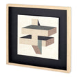 Geometric Perspective II by June Vess a Hand Embellished Textured Framed Decograph Art Print by Mercana at Eve Furniture