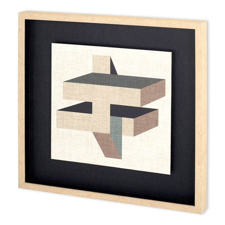 Geometric Perspective II by June Vess a Hand Embellished Textured Framed Decograph Art Print by Mercana at Eve Furniture
