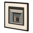 Geometric Perspective III by June Vess a Hand Embellished Textured Framed Decograph Art Print by Mercana at Eve Furniture
