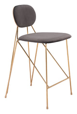 Georges Gray & Gold Counter Stool (Set of 2) by Zuomod at Eve Furniture